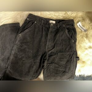 Charcoal Black Corduroy Pants